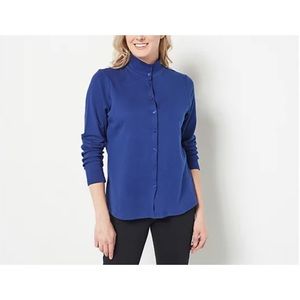 Isaac Mizrahi live Button Front Topper